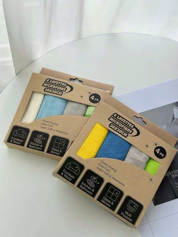 BOX 4 KHĂN LAU ĐA NĂNG ĐỦ MÀU HÀNG US- Box 4c size 30x30cm