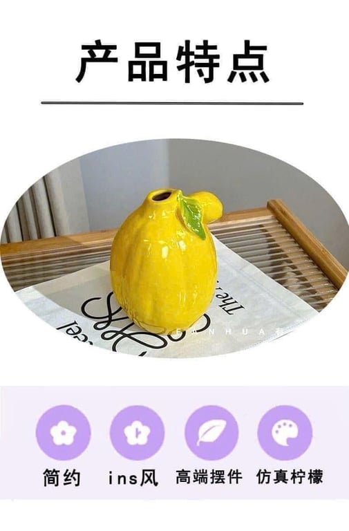 Cành chanh mỹ  kèm lọ xinh ơi là xinh