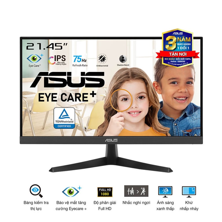 Màn Hình ASUS VY229HE/ 21.45 inch/ FHD/ IPS/ 75Hz/ 1ms