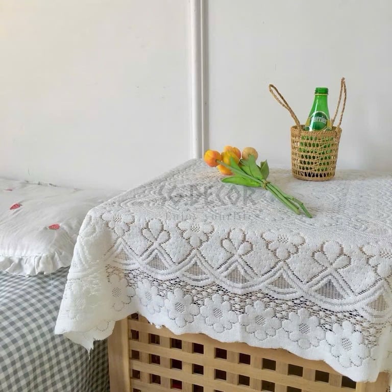 Set 3 Khăn trải bàn thêu ren hoa