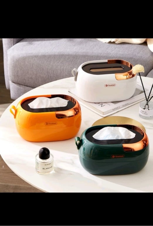 Hộp đựng giấy ăn lò xo để bàn sang trọng Nrbasket