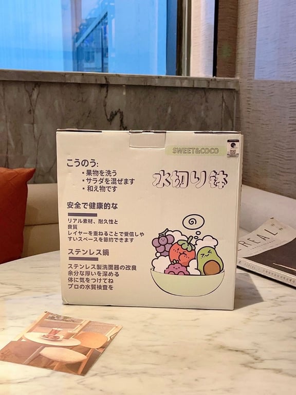 BỘ 2 MÓN THAU RỔ ĐA NĂNG RỬA RAU CỦ HÃNG SWEET&COCO XỊN ĐẸP FULLBOX