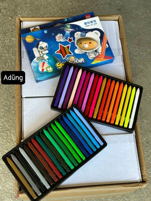 HỘP BÚT SÁP MÀU HỮU CƠ 36 MÀU HÃNG DELI 🌈