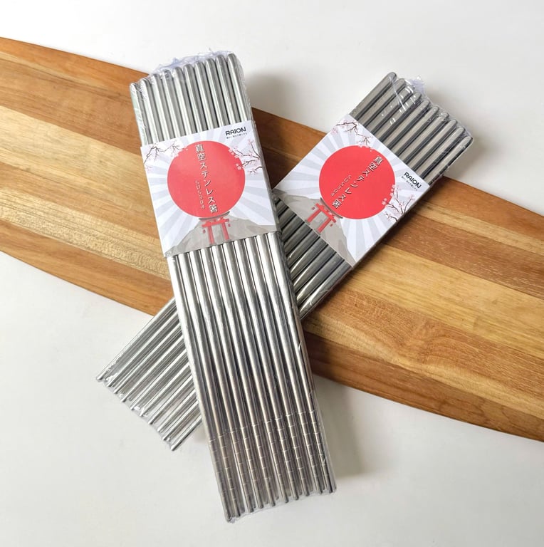 SET 10 ĐÔI ĐŨA CHÂN KHÔNG RAION NHẬT BẢN INOX 304 CAO CẤP