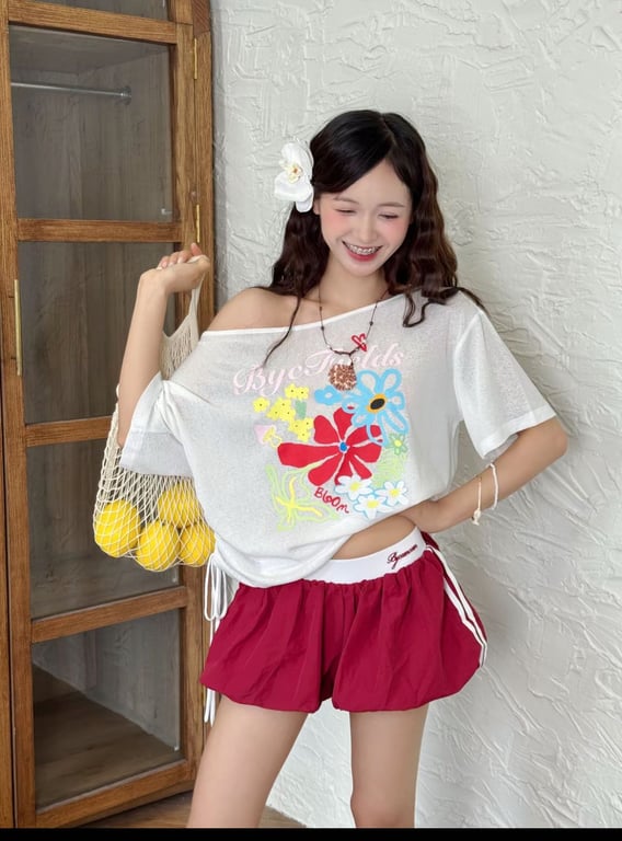 Set 2 món đi biển trễ vai