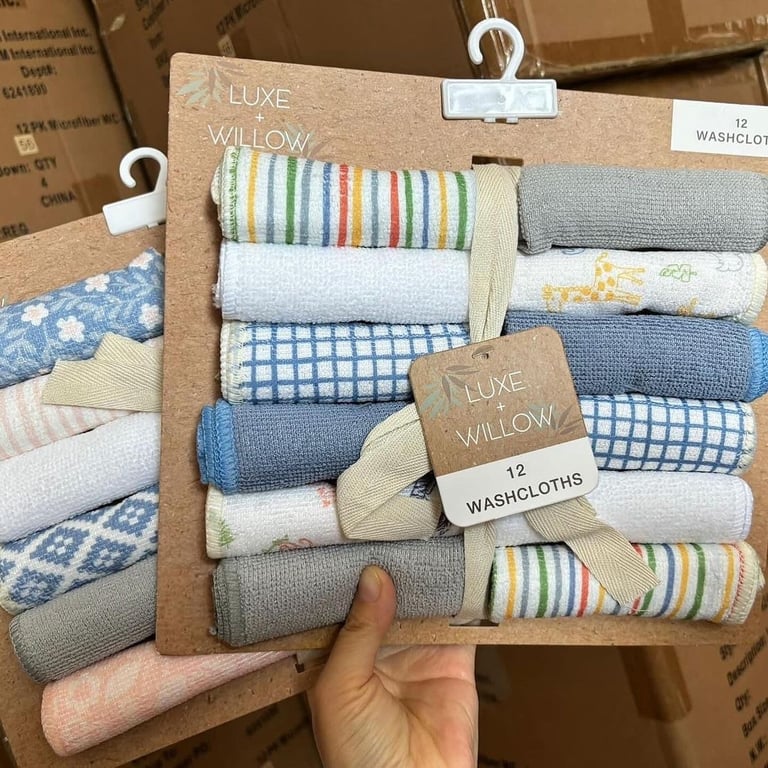 Set 12 khăn mặt LUXE WILLOW