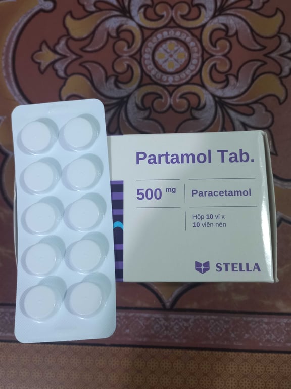 Partamol 500 Stella viên tròn h/100v