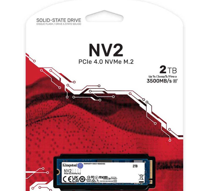 SSD Kingston NV2 2TB M.2 PCIe Gen4 x4 NVMe SNV2S/2TB