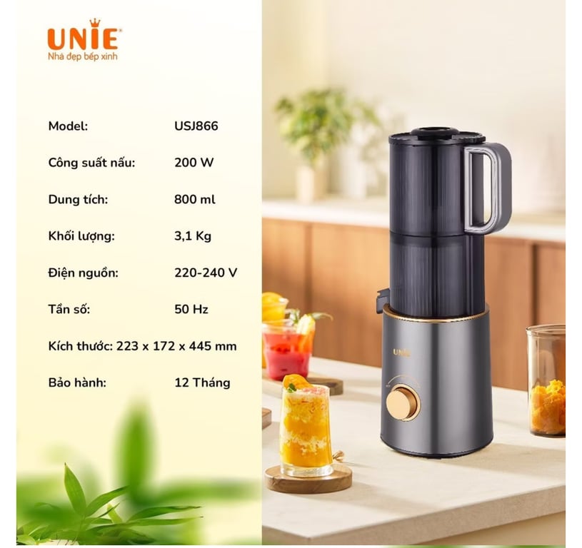 Máy ép chậm UNIE USJ866