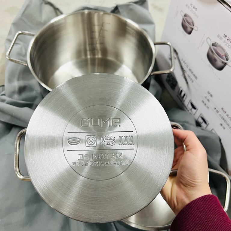 Bộ nồi 5 đáy inox 304 JEJU (3PCS) GMP-3533