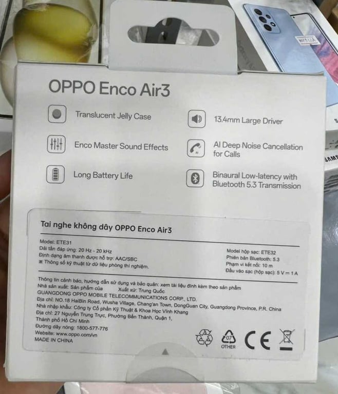Tai nghe không dây Oppo Enco Air3 chính hãng