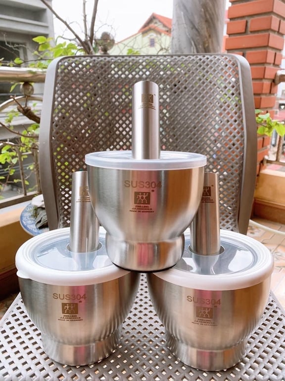 bộ Chày cối Inox 304  cỡ sz 13cm zwilling