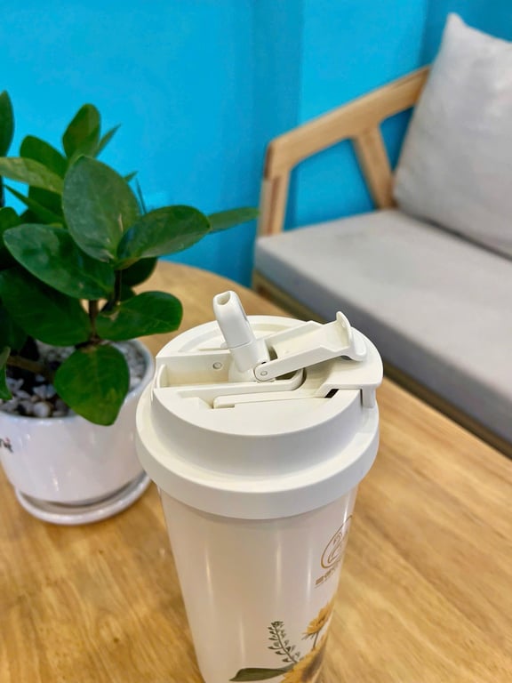 CỐC GIỮ NHIỆT HOẠ TIẾT HOA HƯỚNG DƯƠNG INOX 316 500ML 2GOOD