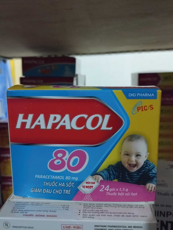 Hapacol 80 HẬU GIANG  h/24gói