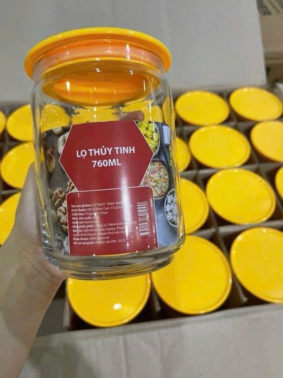BỘ 3 HŨ THỦY TINH 760ml