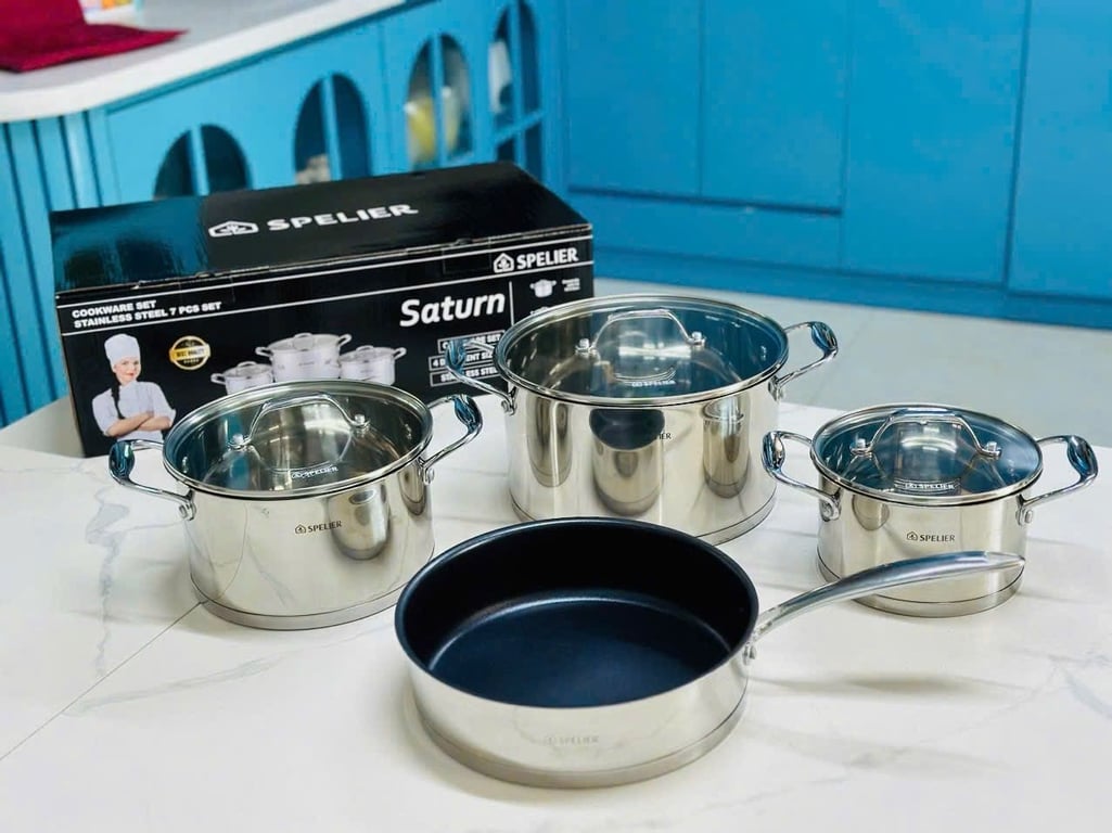 BỘ NỒI INOX 304 SPELIER VENUS – 4 MÓN XỊN XÒ