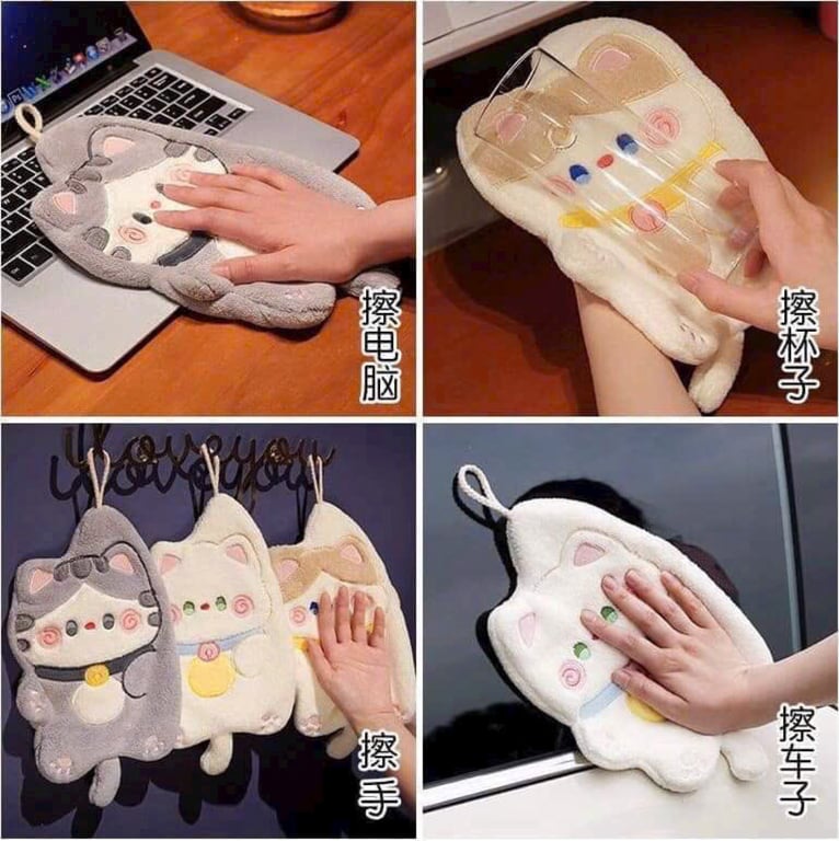 KHĂN LAU TAY TREO TƯỜNG HÌNH THÚ