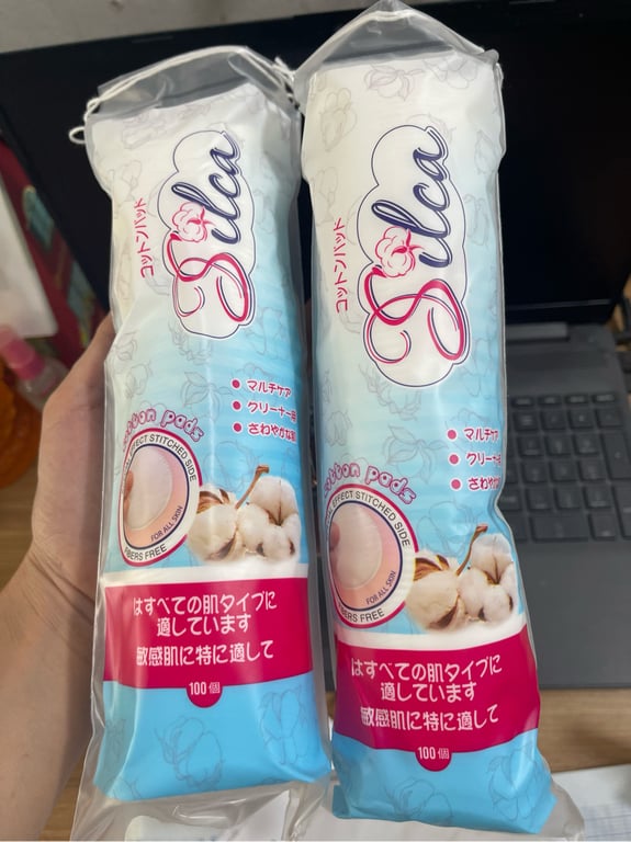 Bông Tẩy trang cây silca giấy tốt C/100 miếng