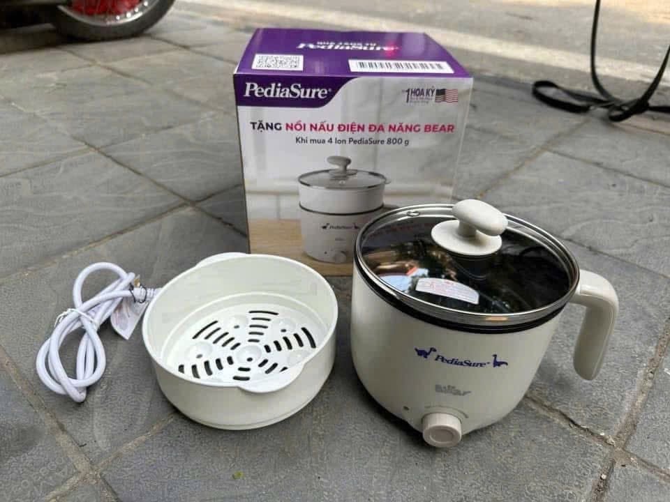 NỒI ĐIỆN MINI ĐA NĂNG BEAR DRG-E12L3 1.2L KÈM GIÁ HẤP❤️