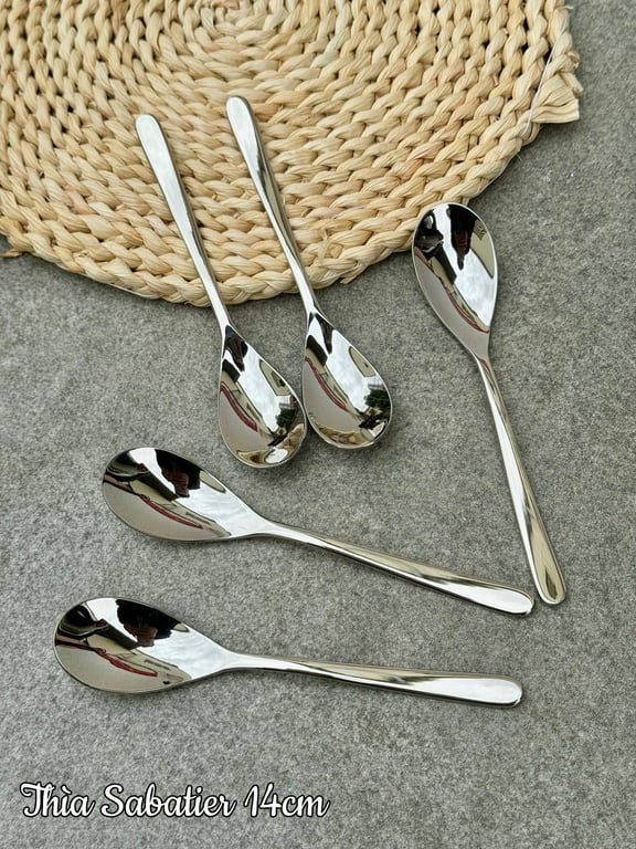 Set 5 thìa/dĩa inox cao cấp Sabatier 14cm xuất Mỹ
