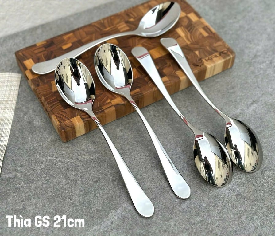 Set 5 thìa inox cao cấp GS 21cm