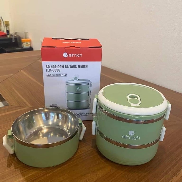 Hộp cơm 3 tầng inox của Elmich