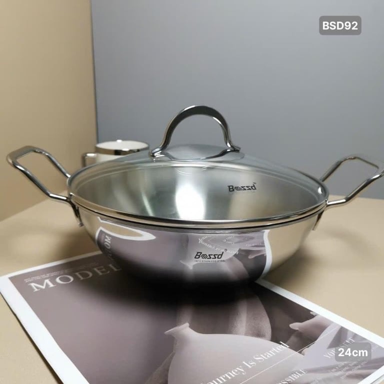 Nồi hải sản sâu lòng kèm nắp Bossd sz 20-24cm