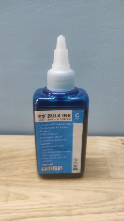 Mực Bơm Nạp Bulk InK (100Ml) Màu Xanh