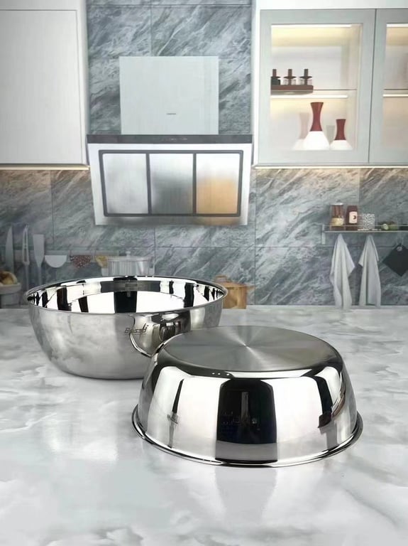 TÔ TRỘN THỨC ĂN KIÊM CHẬU RỬA INOX NHÀ BOSSD ! size 24/28cm