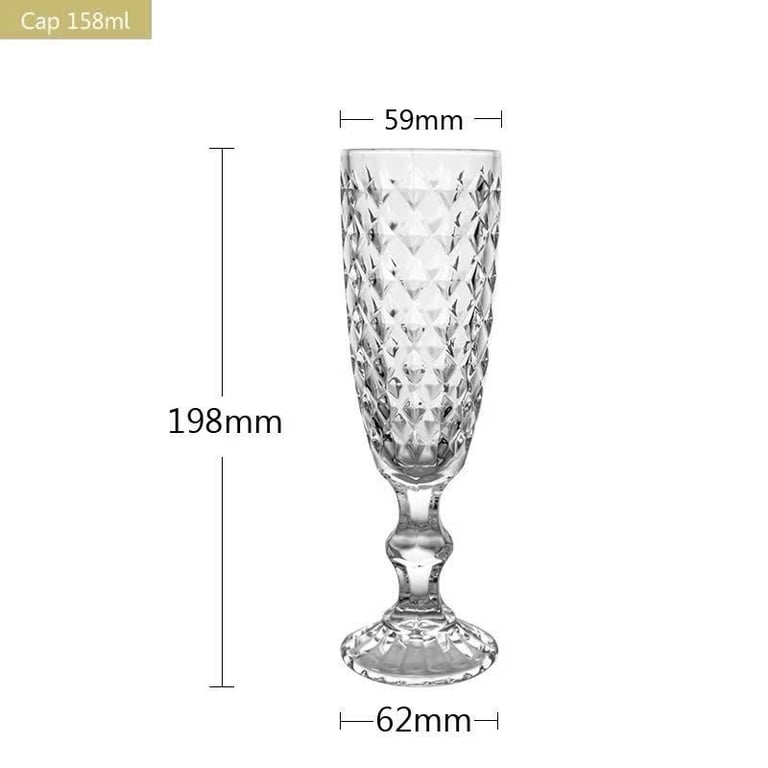 SET 6 LY RƯỢU VANG DÁNG CAO - GH002 200ml