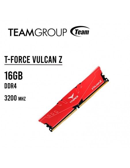 RAM TeamGroup T-Force Vulcan Z Red 16GB 3200 DDR4 (TLZRD416G3200HC16F01)