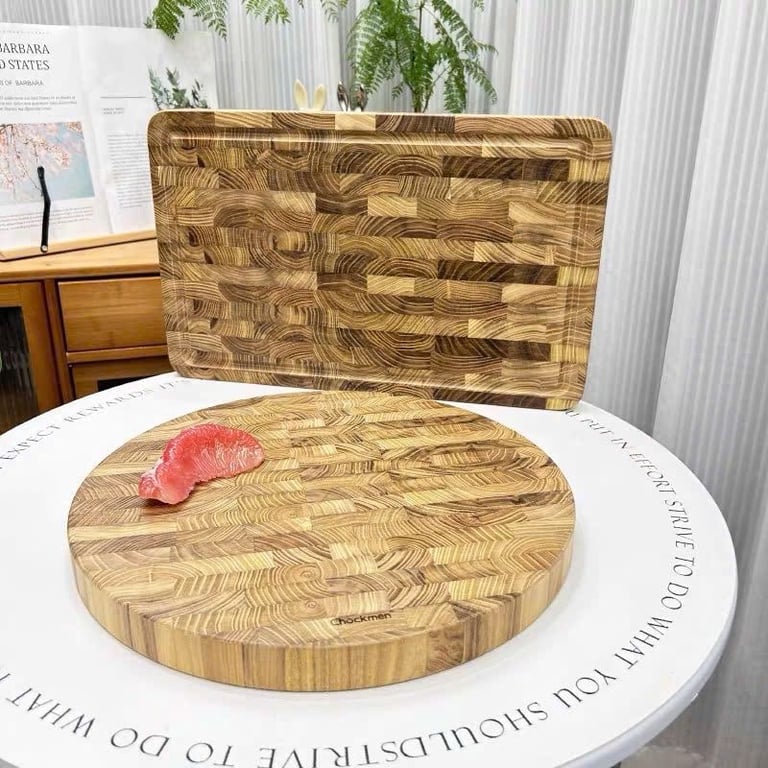 Thớt gỗ TEAK size đại Chockmen 43cm