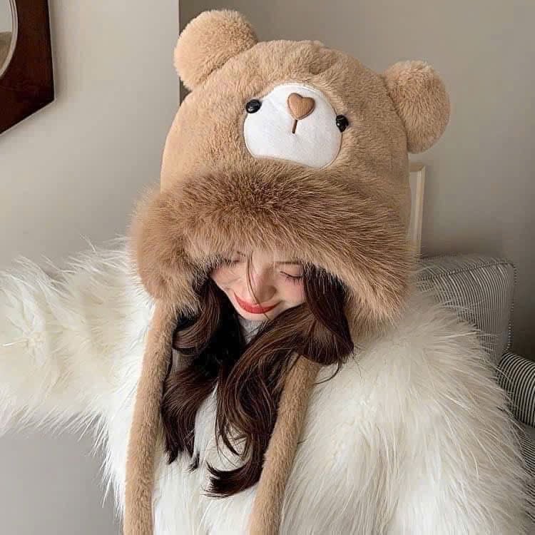 Mũ lông 2 quả bông