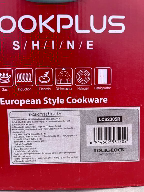 CHẢO XÀO SÂU LÒNG INOX COOKPLUS LOCK&LOCK 30CM KÈM VUNG