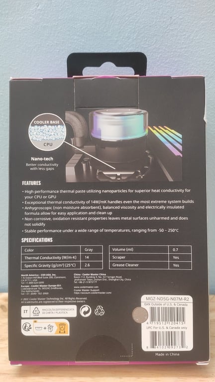 Keo Tản Nhiệt Cooler Master CRYOFUZE High Performance MGZ-NDSG-N07M-R2