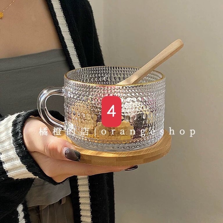 Set 2 cốc thuỷ tinh tiểu thư siêu đẹp