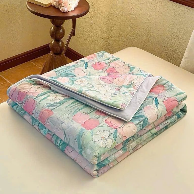 Chăn lạnh Nhật Bản mẫu hoa - GHA320 2mx2m3