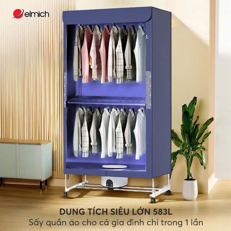 Tủ sấy quần áo Elmich CDE-8641 dung tích 583L siêu lớn