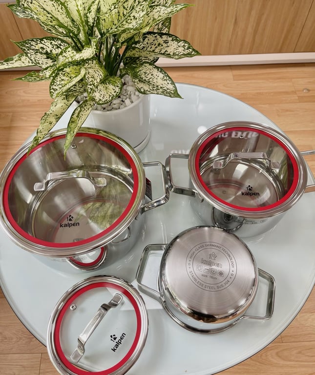 BỘ NỒI INOX 3 LỚP LIỀN KHỐI KALPEN EMER EM1