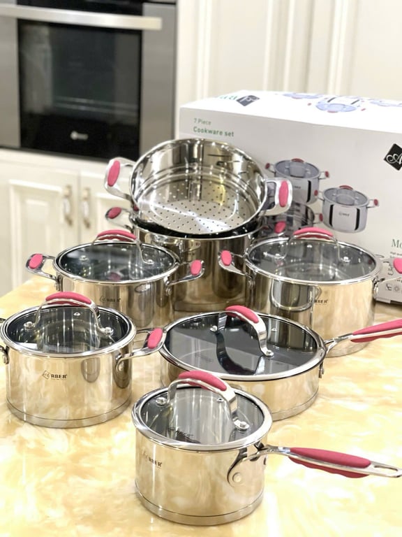 BỘ NỒI ĐỨC INOX 7 MÓN ARBER RUBY KINH ĐIỂN