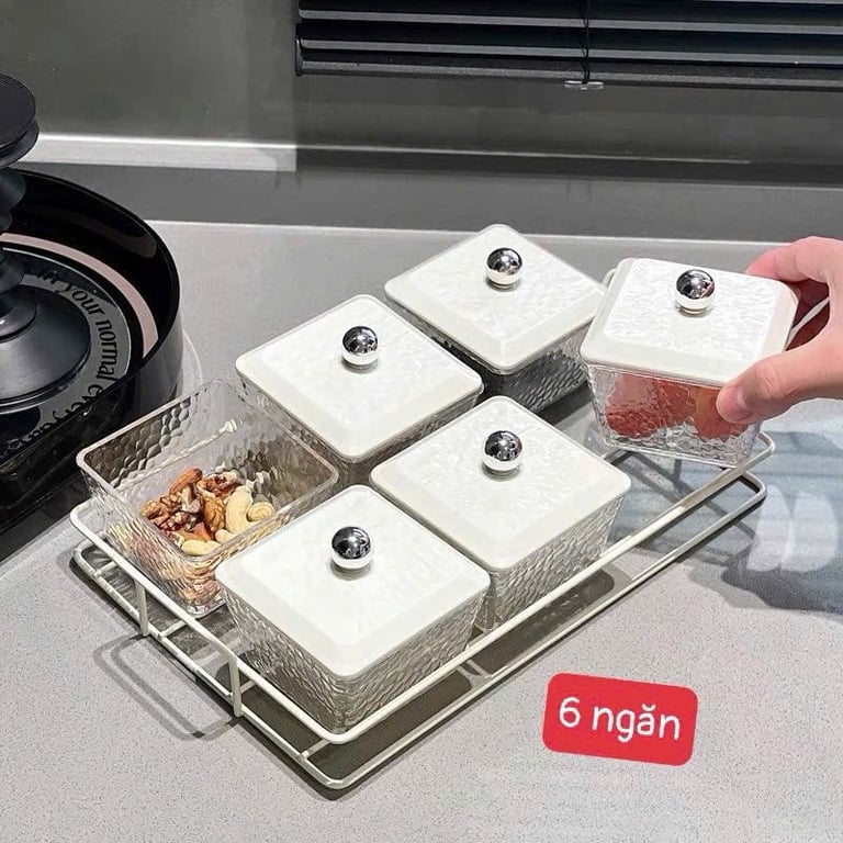 Khay mứt 4 ngăn-6 ngăn phong cách Bắc Âu