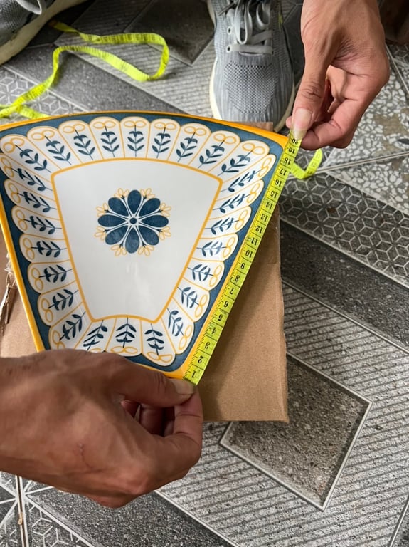 BỘ BÁT ĐĨA HOA MẶT TRỜI - bộ 8 đĩa kèm 1 bát đẹp vô cùng