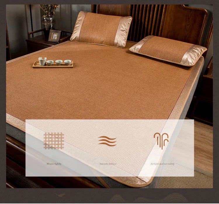 SET THẢM/CHIẾU MÂY ĐIỀU HÒA+KÈM 2 VỎ GỐI