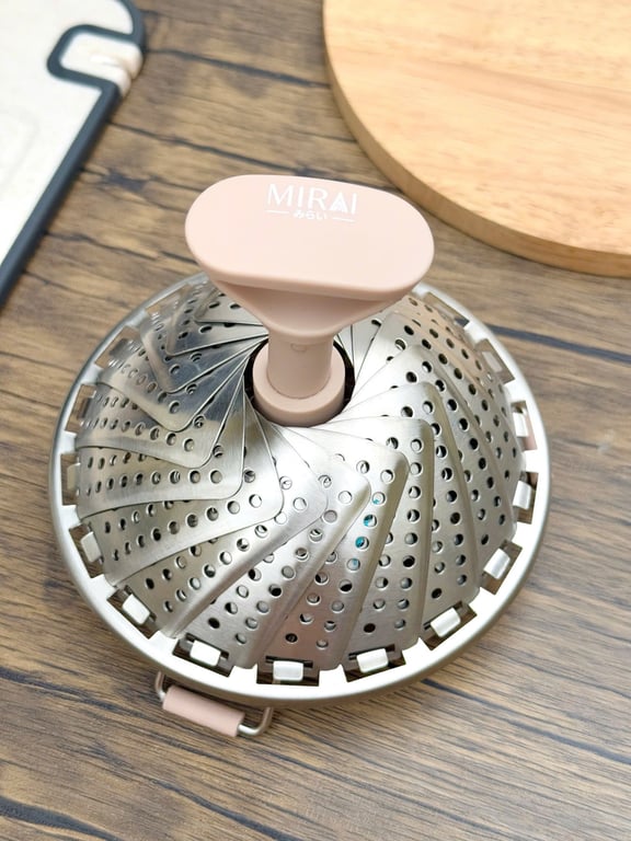 Vỉ Hấp Inox 304 Có Tay Cầm Chống Nóng Mở Rộng Mirai