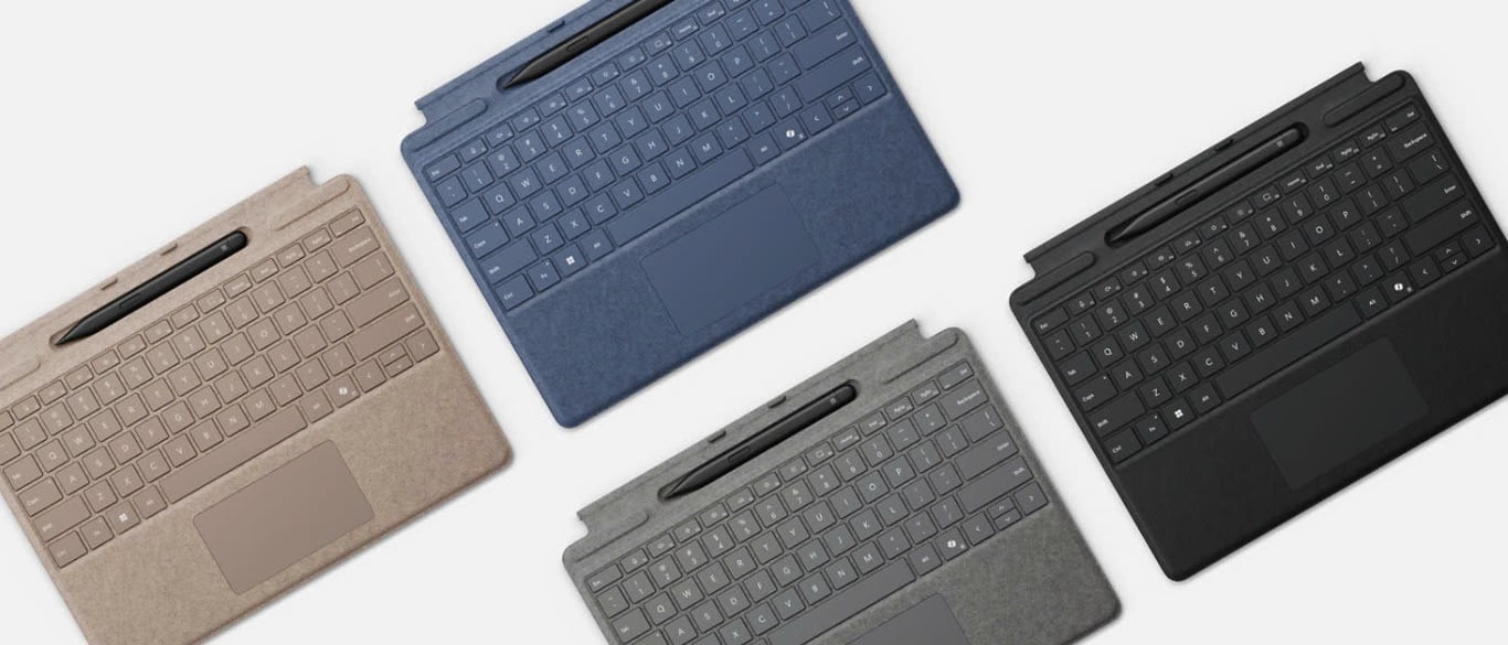 Combo Bao gồm Bàn phím có khe bút + Bút ( For Surface Pro 2024 Copilot Key )Surface Pro Signature Keyboard with Slim Pen 2