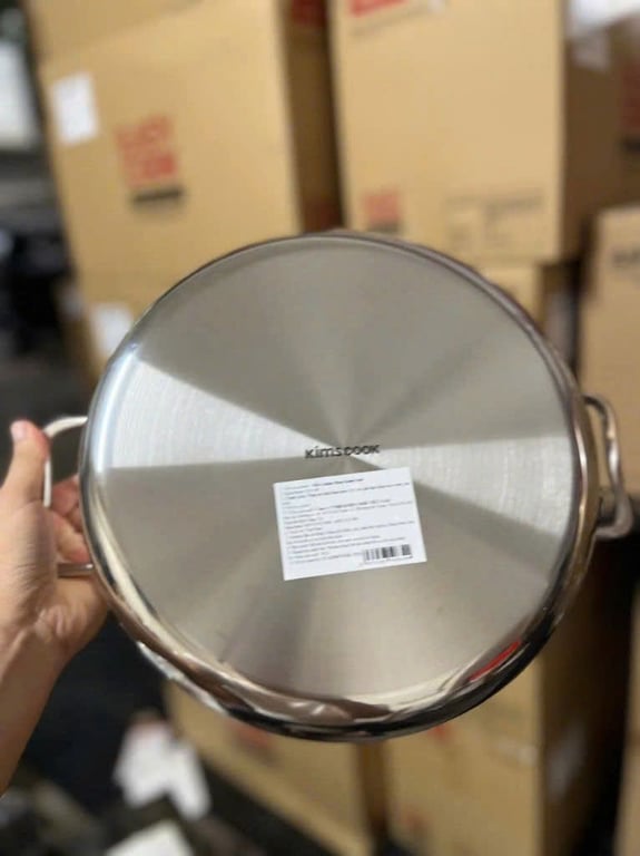 NỒI INOX ĐÁY LIỀN NGUYÊN KHỐI KIMSCOOK VUNG KÍNH sz 24-28cm