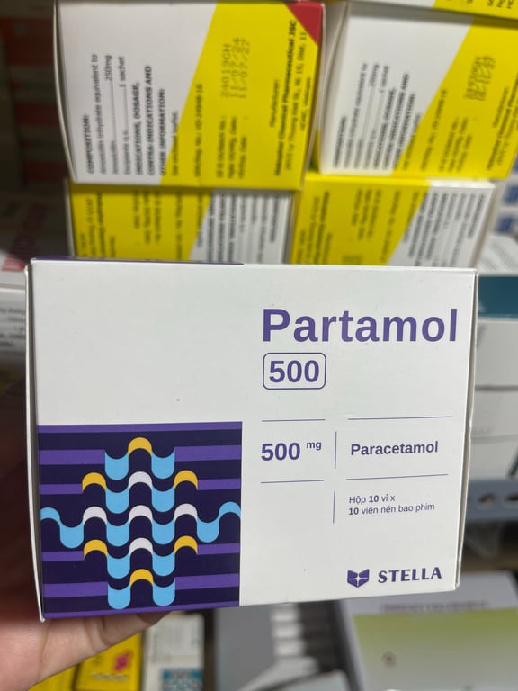Paracetamol 500 Stella viên dài h/100v
