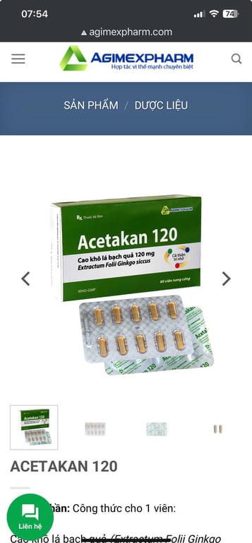 Acetakan 120 h/
