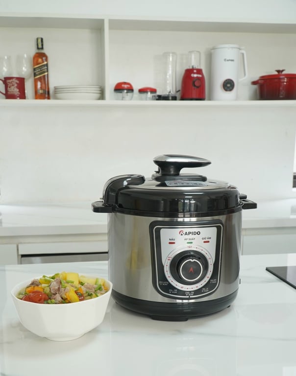 💥💥💥 NỒI ÁP SUẤT ĐIỆN ĐA NĂNG RAPIDO BẢN CƠ (NỒI ÁP SUẤT CƠ RAPIDO).