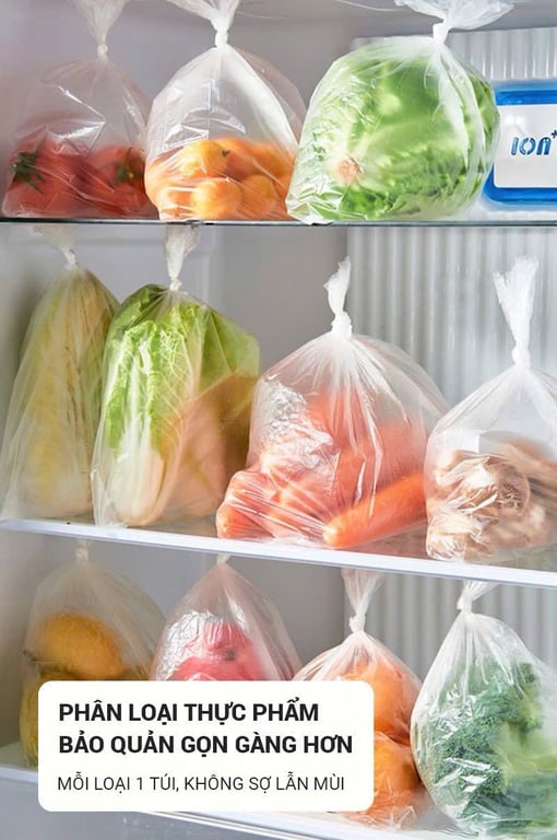 Set 50 túi nilon bảo quản thực phẩm - hàng Nhật